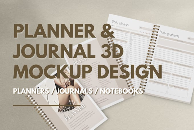 Gig Preview - Our agency will transform your 2d journal design into a selling 3d mockup