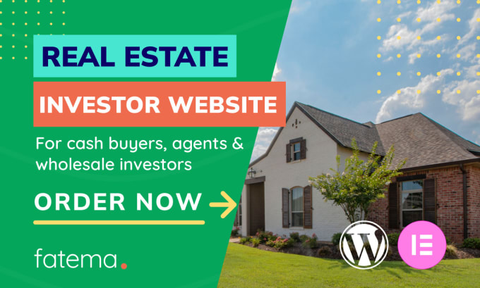 Gig Preview - Design real estate website for wholesale investor syndicator, cash house buyer