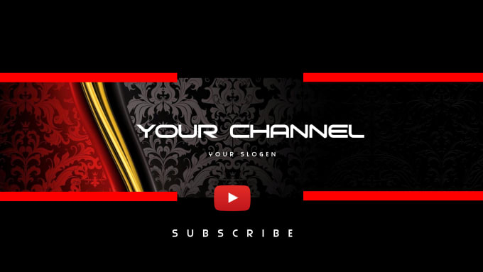 Gig Preview - Customized youtube cover art that will make your channel stand out