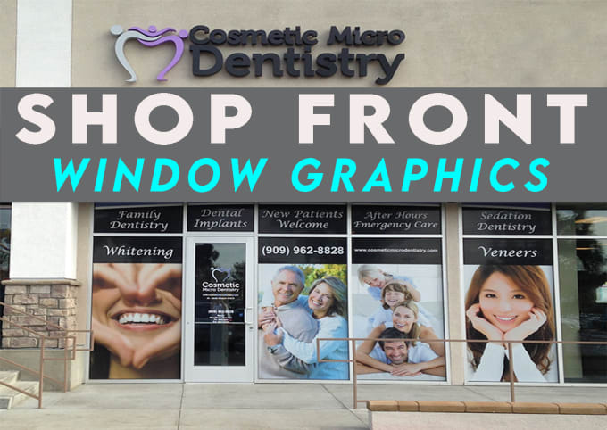 Gig Preview - Design originative shop front storefront all window graphics