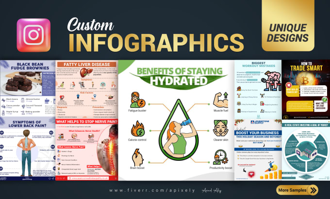 Gig Preview - Design custom creative infographics posts for instagram