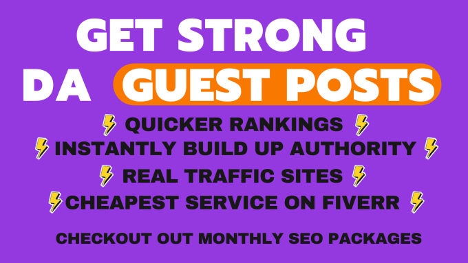 Gig Preview - Do guest posts on da 15 to 40 real websites with dofollow backlink