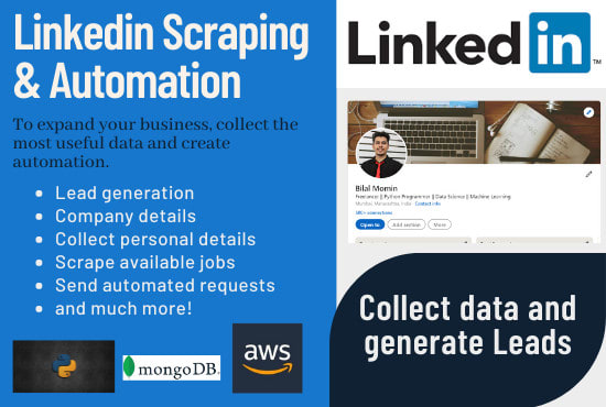 Gig Preview - Do linkedin scraping, lead generation, web automation