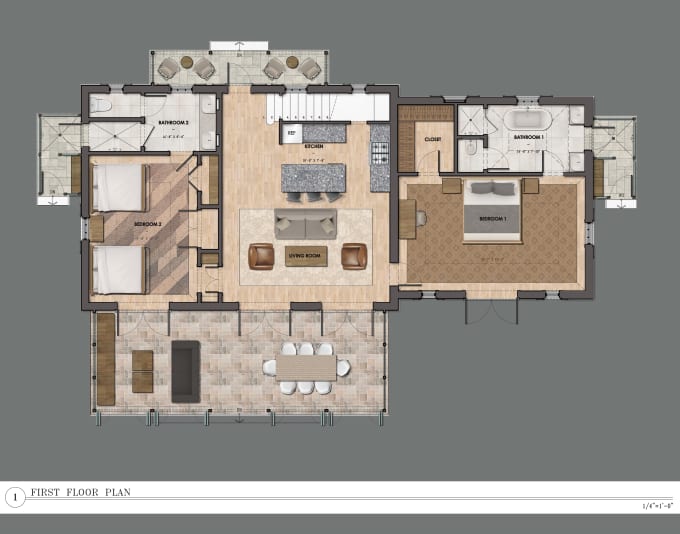 Gig Preview - Do marketing and real estate 2d floor plans