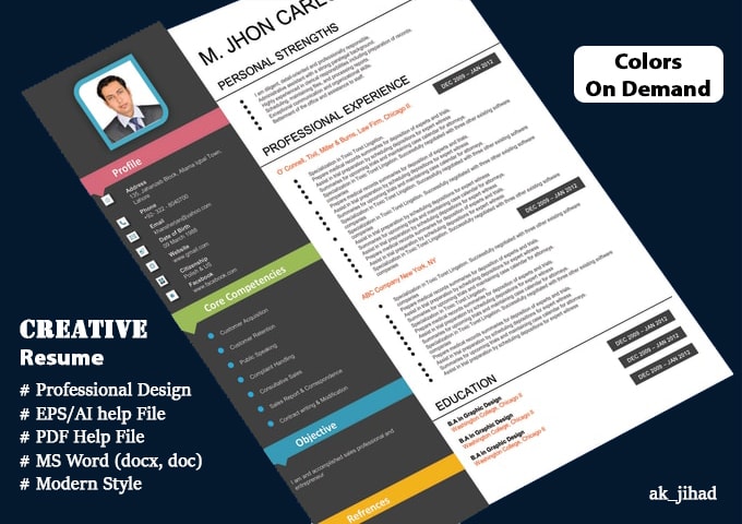 Gig Preview - Design professional resume, CV template and cover letter