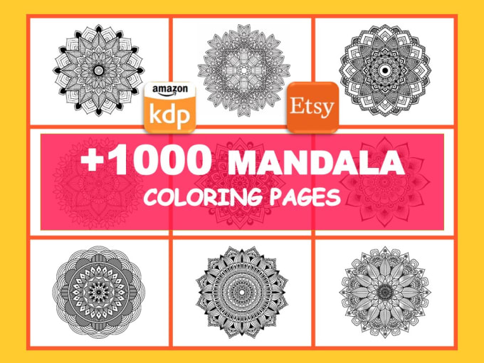 Gig Preview - Give you more than 1000 mandala coloring pages for adults