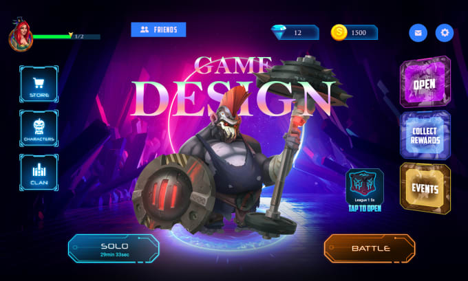 Bestseller - provide crypto game art and metaverse game UI design