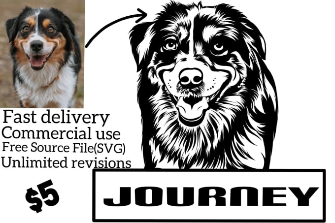 Gig Preview - Make a lineart vector of your pet or any animals