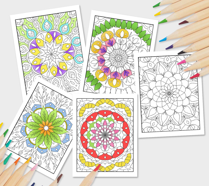 Gig Preview - Do pack of 200 mandalas coloring pages