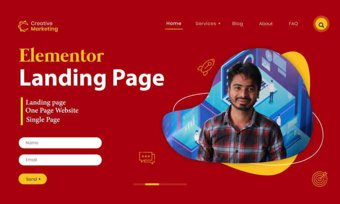 Gig Preview - Create a responsive wordpress elementor landing page design