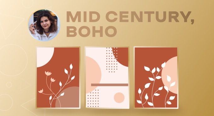 Gig Preview - Create hand drawn boho mid century drawing