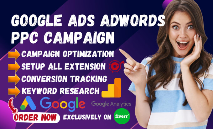 Gig Preview - Setup and manage google ads adwords ppc campaign