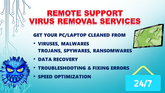 Gig Preview - Clean, remove virus, malware, ransomware data recovery