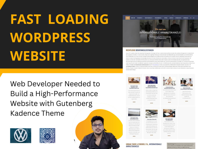 Gig Preview - Create a fast website with gutenberg kadence theme