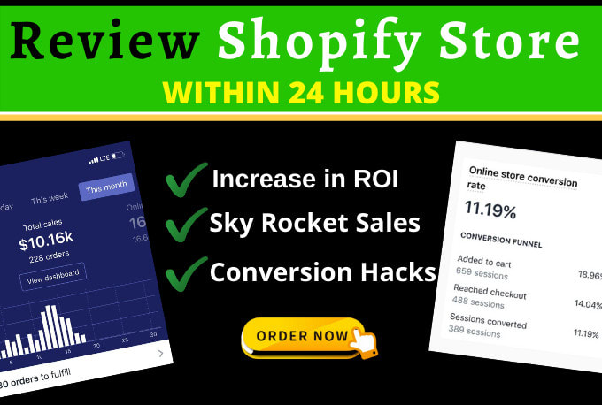 Gig Preview - Review your shopify store shopify website to boost sales in 24 hours