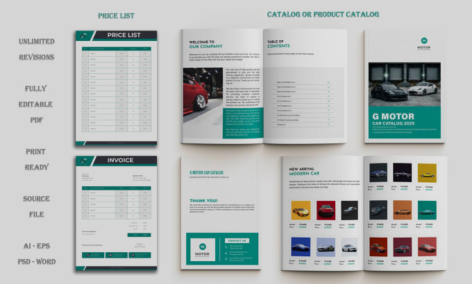 Gig Preview - Design editable price list or sell sheet or product catalog