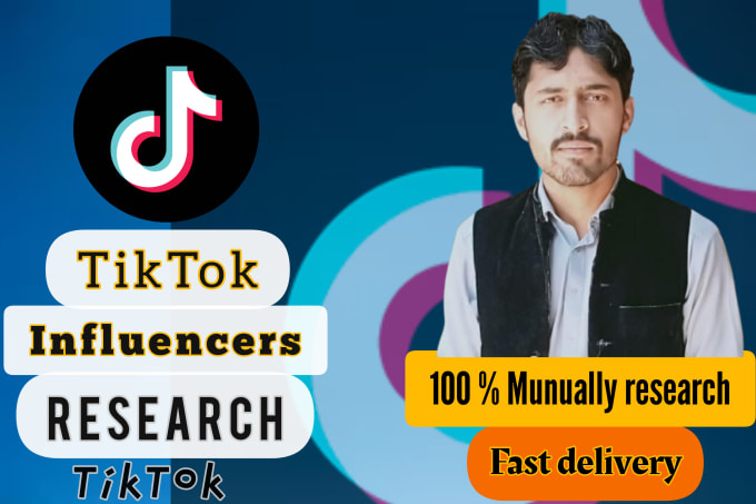 Gig Preview - Create a top tiktok influencer list for influencer marketing