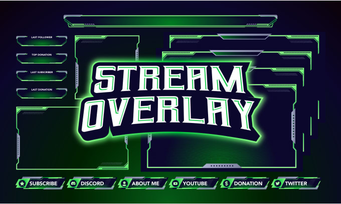 Gig Preview - Create overlay screen, panels, facecam for your stream