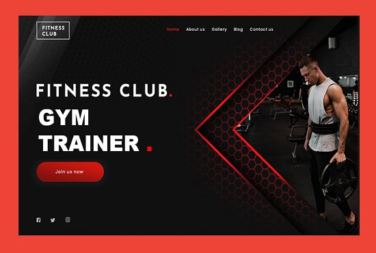 Gig Preview - Build up your fitness trainer,gym trainer website