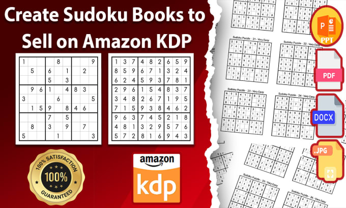 Gig Preview - Make basic, killer and samurai sudoku  puzzles and design book cover