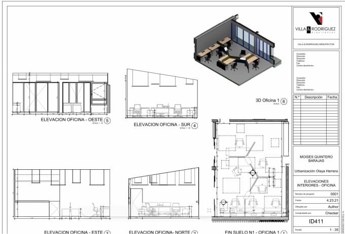 Gig Preview - Make an architectural drawing in autocad