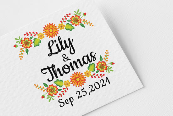 Gig Preview - Design feminine,elegant,wedding logo,monogram and invitation