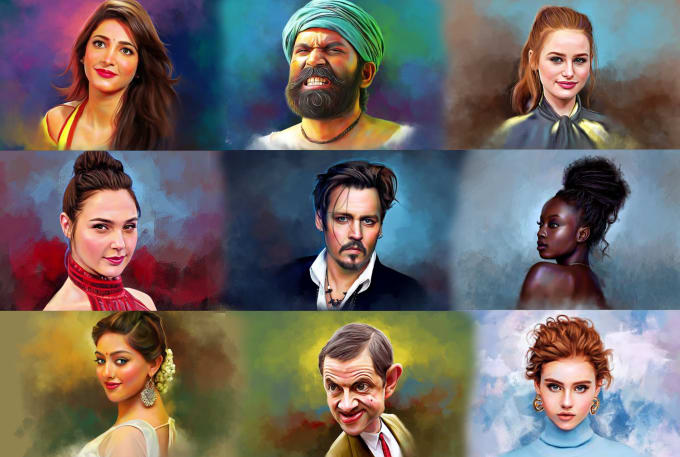 Bestseller - draw digital oil painting portrait