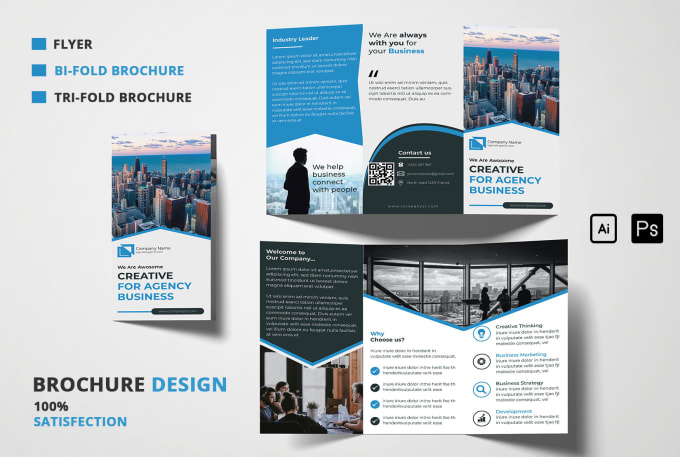 Bestseller - do trifold brochure design or bifold brochure design