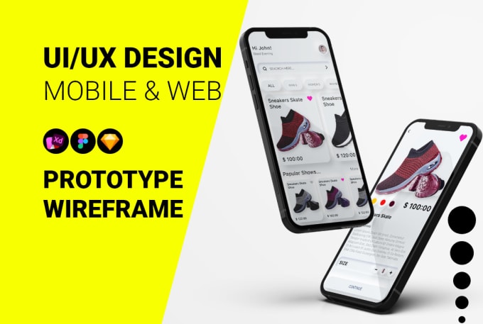 Gig Preview - Do web uiux design mobile uiux design app wireframe design and web wireframe