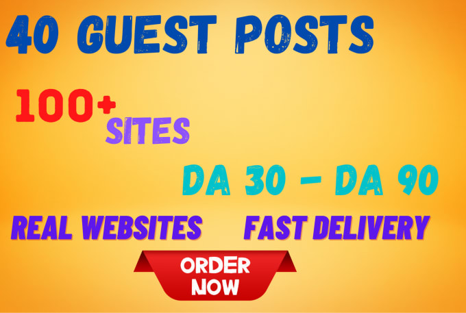 Gig Preview - Publish high quality guest post on da 30 to da 90 websites