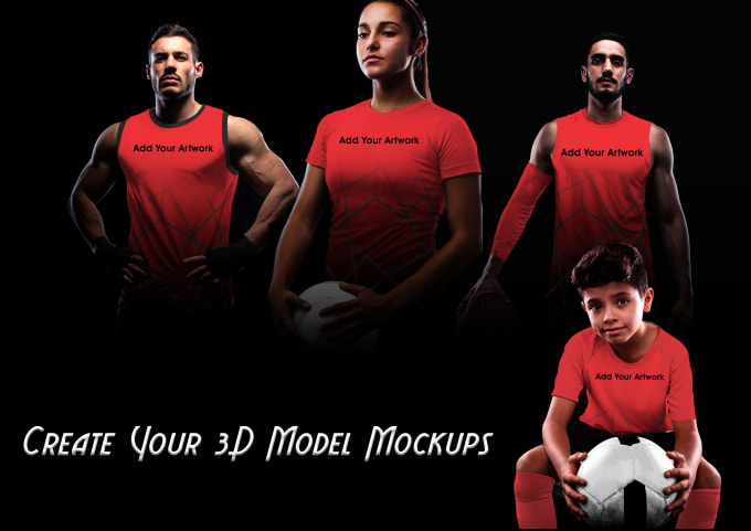 Gig Preview - Create realistic sportswear teamwear mockups