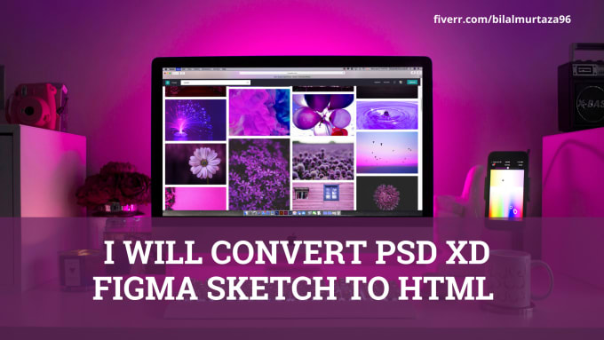 Gig Preview - Convert psd to html figma to html xd to html sketch to html