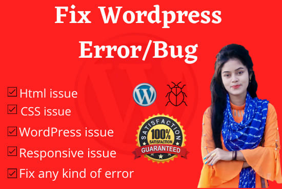 Gig Preview - Do  wordpress bug fix, errors, and issues