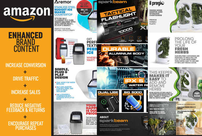 Gig Preview - Design amazon ebc enhanced brand content, a plus page