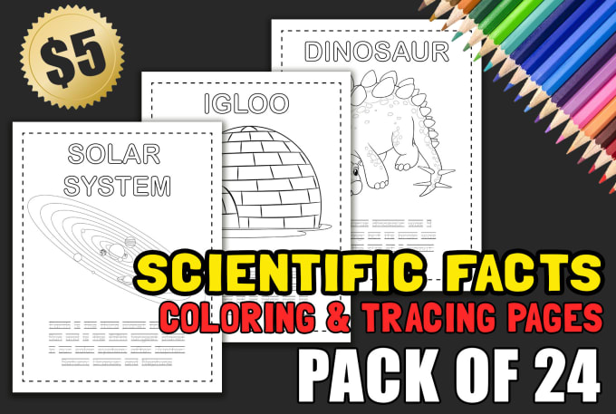 Gig Preview - Give you scientific facts stem coloring and tracing pages