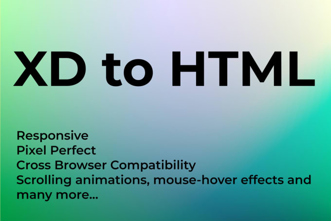 Gig Preview - Convert xd into HTML