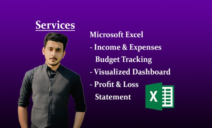 Gig Preview - Create your personal and business budget on microsoft excel