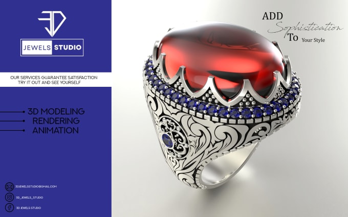 Gig Preview - Professional jewelry cad designer for custom designs