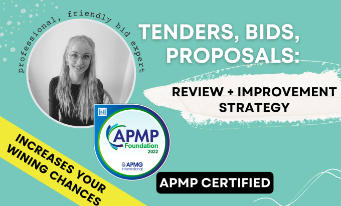 Gig Preview - Review QA and improve your tender proposal rfp itt sq