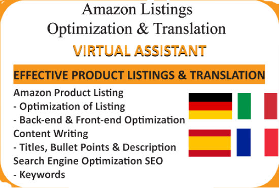 Gig Preview - Translate amazon product listings for germany, france, spain