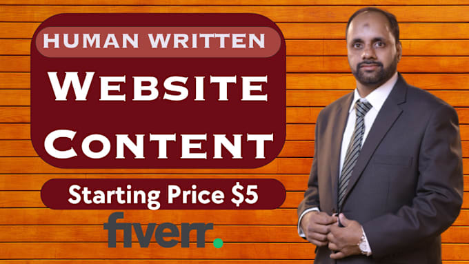 Gig Preview - Work as a professional website content writer