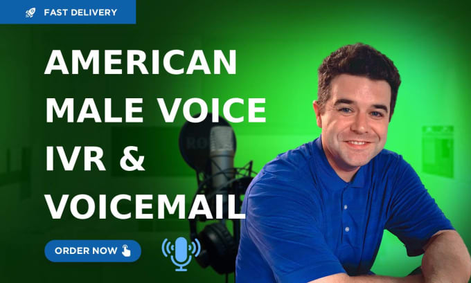 Gig Preview - Record american english male voice mail greeting IVR on hold