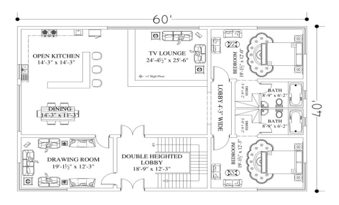 Gig Preview - Redraw, design house plan or floor plan in autocad