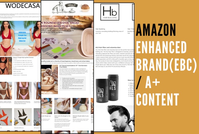 Gig Preview - Design amazon enhanced brand content ebc a plus