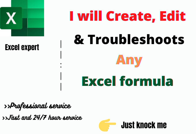 Gig Preview - Create, edit, and troubleshoots any excel formula and macro