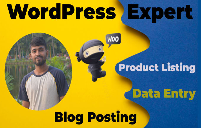 Gig Preview - Do wordpress data entry and woocommerce products listing