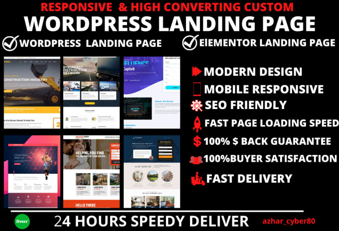 Gig Preview - Create wordpress websites, wordpress landing page design