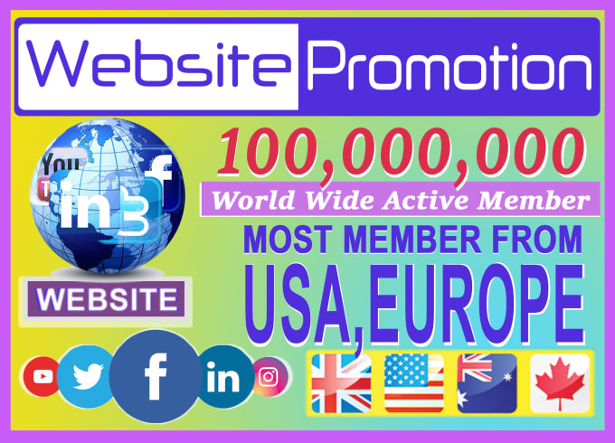 Gig Preview - Promote and advertise your website on social media USA marketing