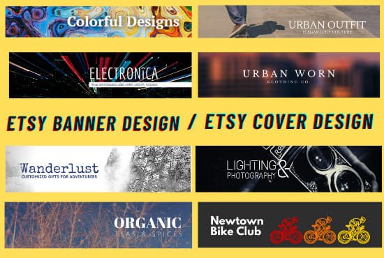 Gig Preview - Design professional etsy shop banner or etsy shop cover