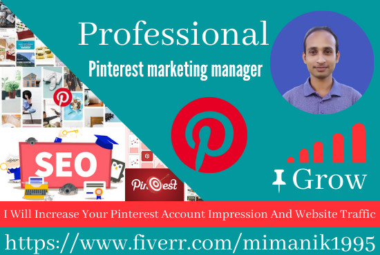 Gig Preview - Be your professional pinterest marketing manager